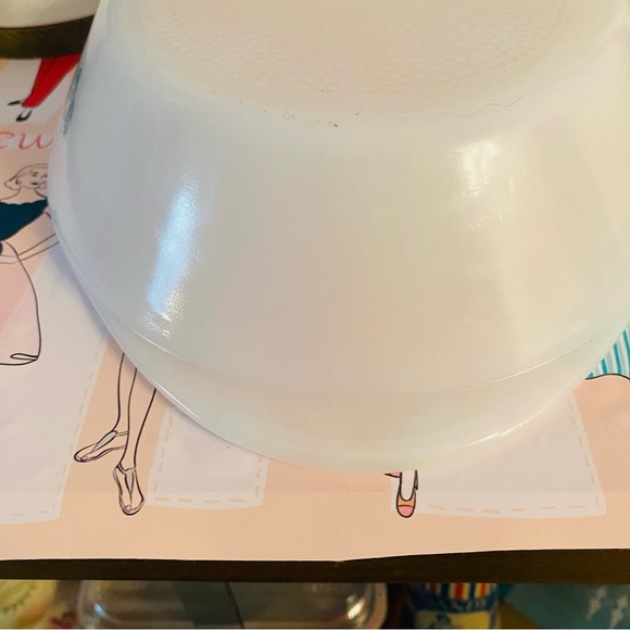 Vintage Glasbake Divided Oval Casserole Dish J2352 – Blue Fruit Milk Glass - Picture 6 of 8